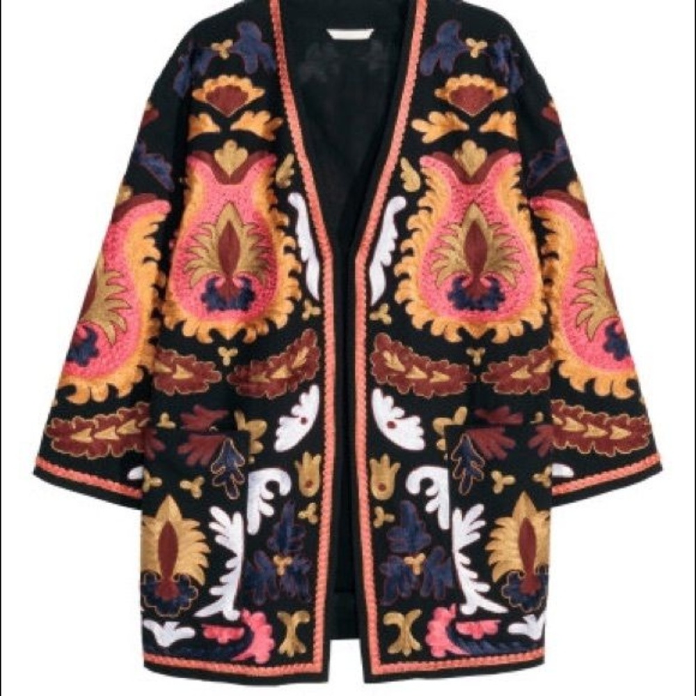 H&M Trend Studio Embroidered Kimono Jacket